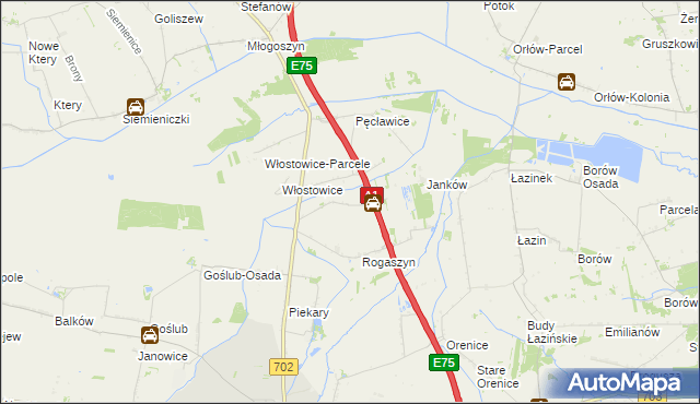 mapa Orądki, Orądki na mapie Targeo