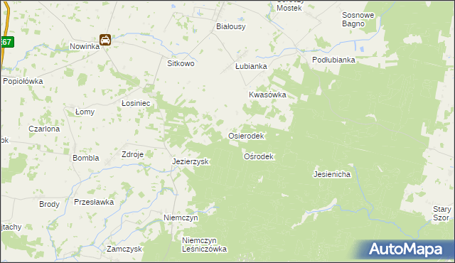 mapa Osierodek, Osierodek na mapie Targeo