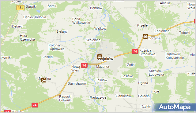 mapa Osjaków, Osjaków na mapie Targeo