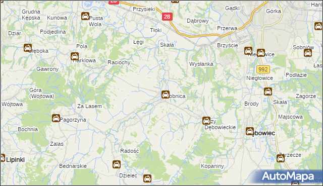 mapa Osobnica, Osobnica na mapie Targeo