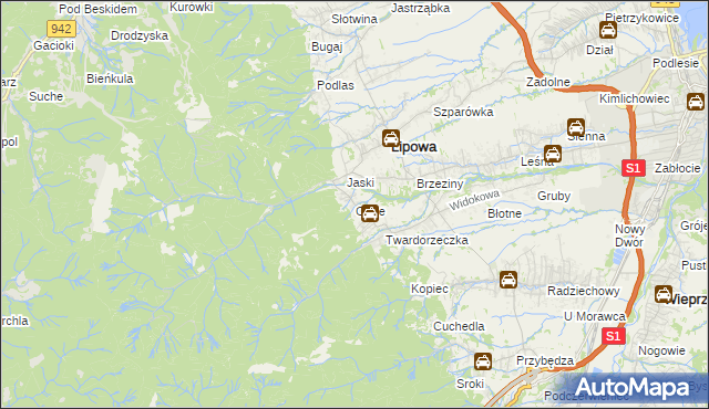 mapa Ostre, Ostre na mapie Targeo