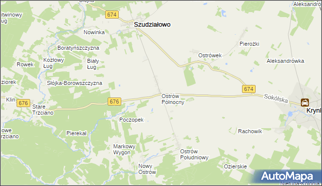 mapa Ostrów Północny, Ostrów Północny na mapie Targeo