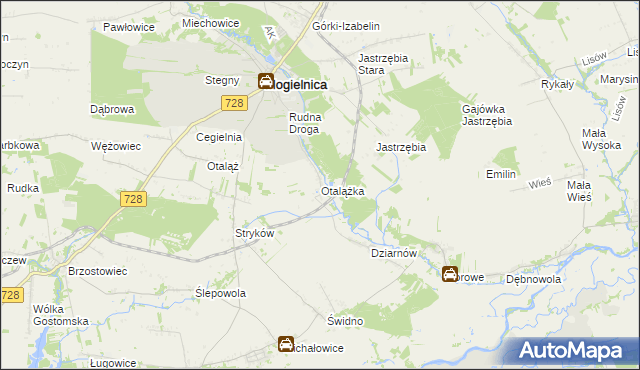 mapa Otalążka, Otalążka na mapie Targeo