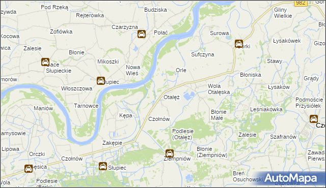 mapa Otałęż, Otałęż na mapie Targeo