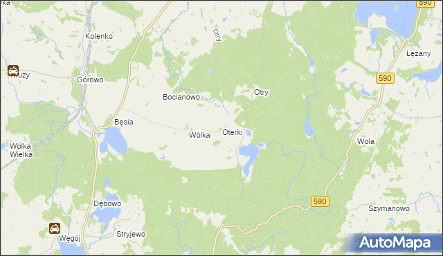 mapa Oterki, Oterki na mapie Targeo