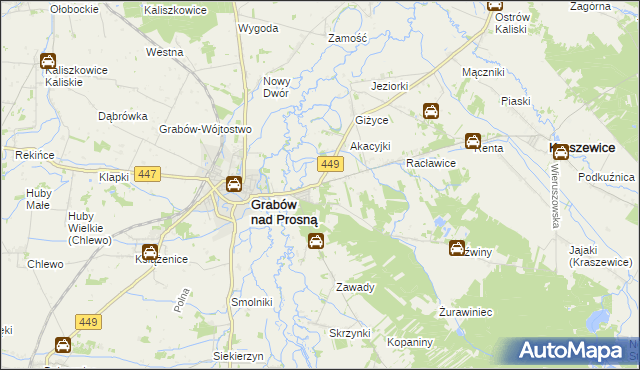 mapa Palaty, Palaty na mapie Targeo