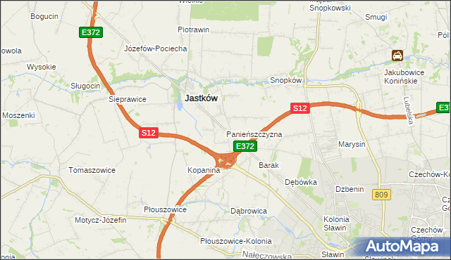 mapa Panieńszczyzna, Panieńszczyzna na mapie Targeo