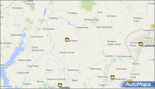 mapa Paniewek, Paniewek na mapie Targeo