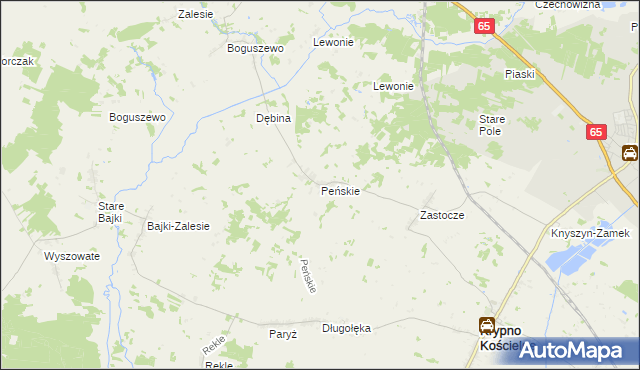 mapa Peńskie, Peńskie na mapie Targeo