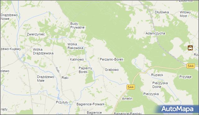 mapa Perzanki-Borek, Perzanki-Borek na mapie Targeo