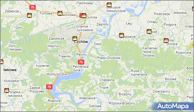 mapa Piaski-Drużków, Piaski-Drużków na mapie Targeo