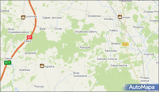 mapa Pieńpole, Pieńpole na mapie Targeo