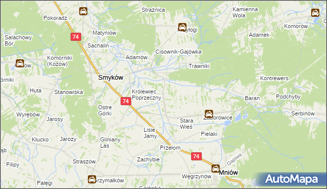 mapa Pieradła, Pieradła na mapie Targeo