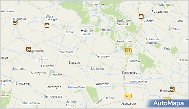 mapa Pieryszew, Pieryszew na mapie Targeo