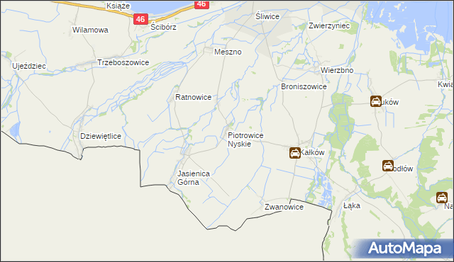 mapa Piotrowice Nyskie, Piotrowice Nyskie na mapie Targeo