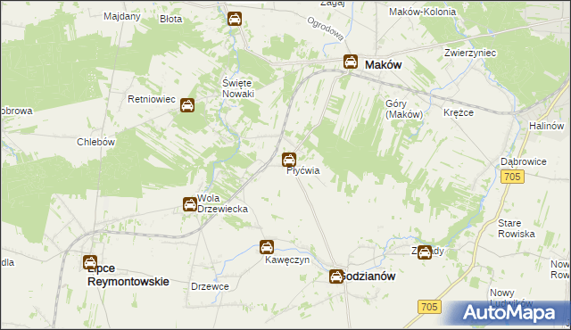 mapa Płyćwia, Płyćwia na mapie Targeo