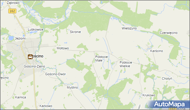 mapa Pobłocie Małe, Pobłocie Małe na mapie Targeo