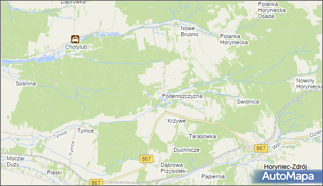 mapa Podemszczyzna, Podemszczyzna na mapie Targeo