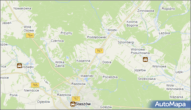 mapa Podmaleniec, Podmaleniec na mapie Targeo