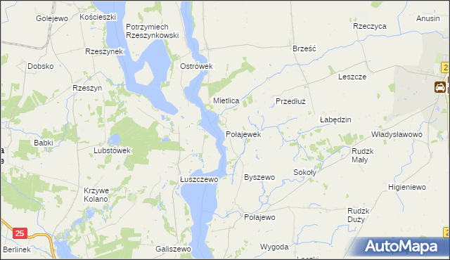 mapa Połajewek, Połajewek na mapie Targeo