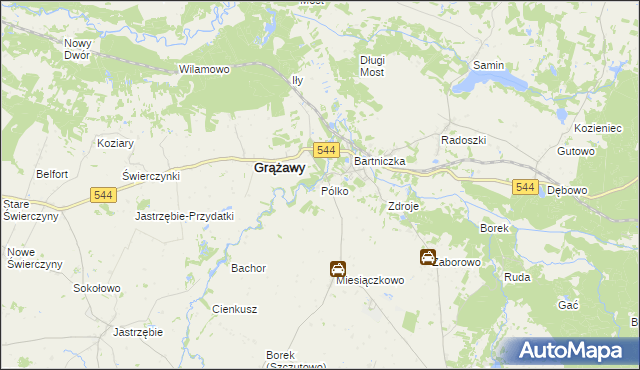 mapa Pólko gmina Górzno, Pólko gmina Górzno na mapie Targeo