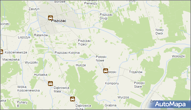 mapa Połoski Nowe, Połoski Nowe na mapie Targeo