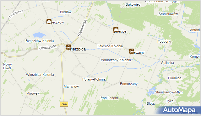 mapa Pomorzany-Kolonia, Pomorzany-Kolonia na mapie Targeo