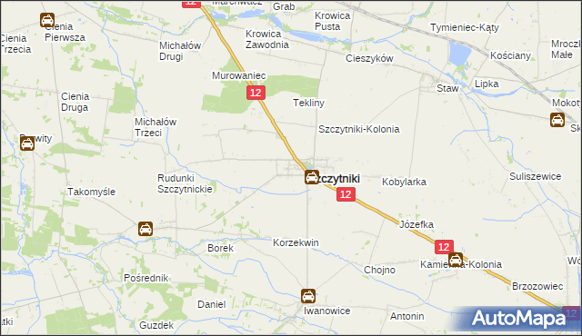 mapa Popów gmina Szczytniki, Popów gmina Szczytniki na mapie Targeo