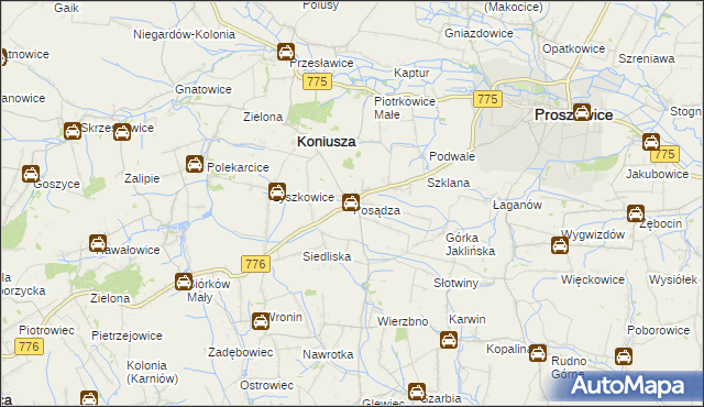 mapa Posądza, Posądza na mapie Targeo