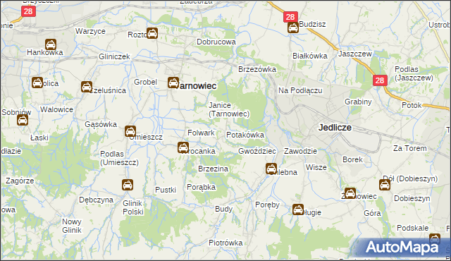 mapa Potakówka, Potakówka na mapie Targeo