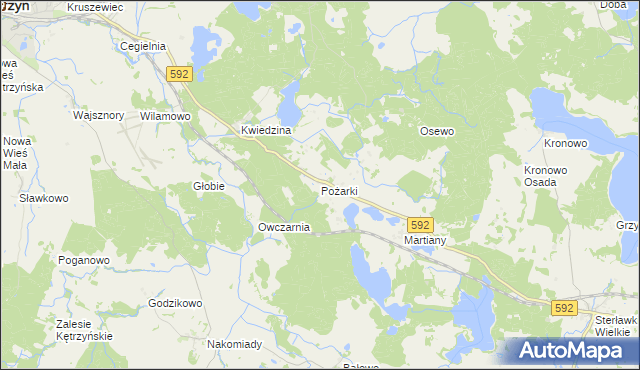 mapa Pożarki, Pożarki na mapie Targeo