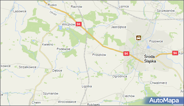 mapa Proszków, Proszków na mapie Targeo
