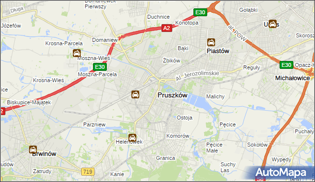 mapa Pruszków, Pruszków na mapie Targeo