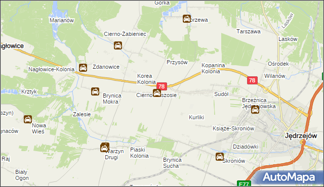 mapa Prząsław, Prząsław na mapie Targeo