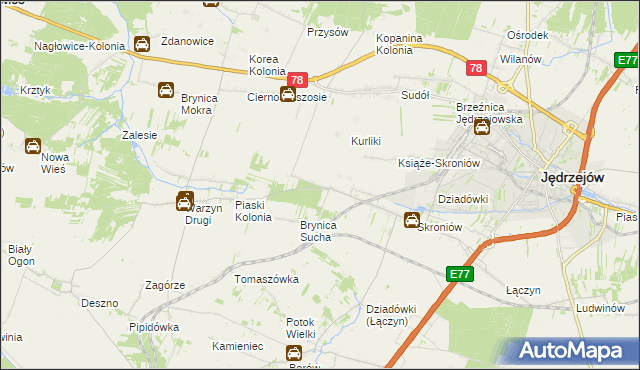 mapa Prząsław Mały, Prząsław Mały na mapie Targeo