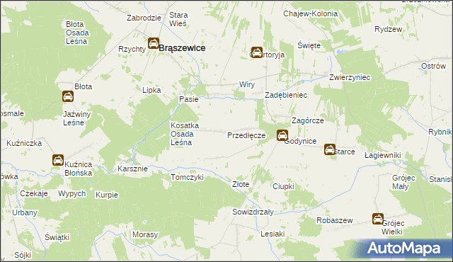 mapa Przedłęcze, Przedłęcze na mapie Targeo