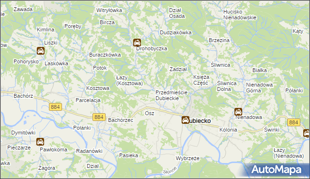 mapa Przedmieście Dubieckie, Przedmieście Dubieckie na mapie Targeo