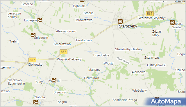 mapa Przedpełce, Przedpełce na mapie Targeo