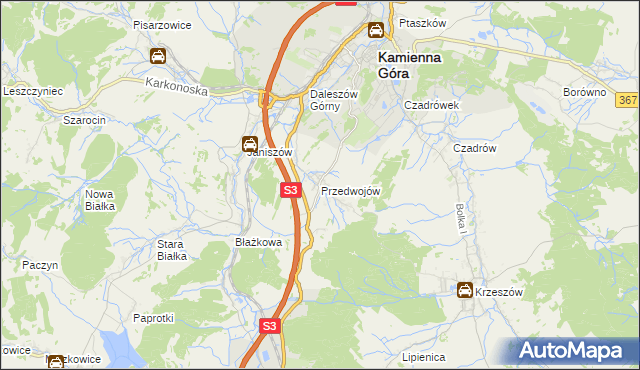 mapa Przedwojów, Przedwojów na mapie Targeo