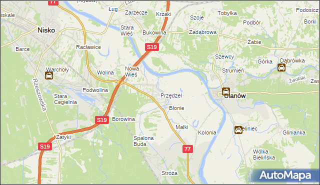 mapa Przędzel, Przędzel na mapie Targeo