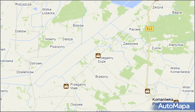 mapa Przegaliny Duże, Przegaliny Duże na mapie Targeo