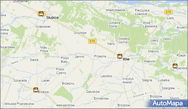 mapa Przejma gmina Iłów, Przejma gmina Iłów na mapie Targeo