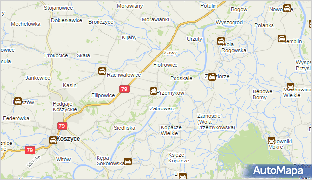 mapa Przemyków, Przemyków na mapie Targeo