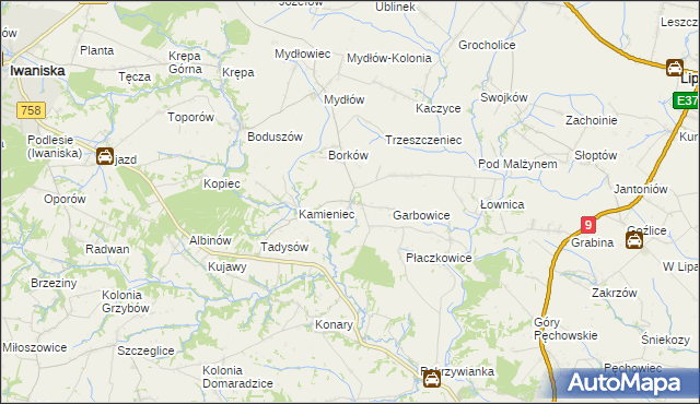 mapa Przepiórów, Przepiórów na mapie Targeo