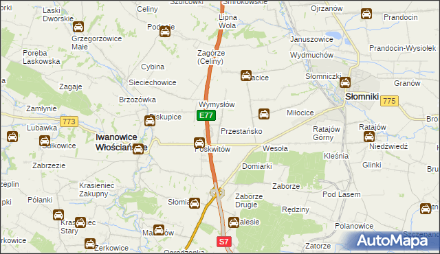 mapa Przestańsko, Przestańsko na mapie Targeo