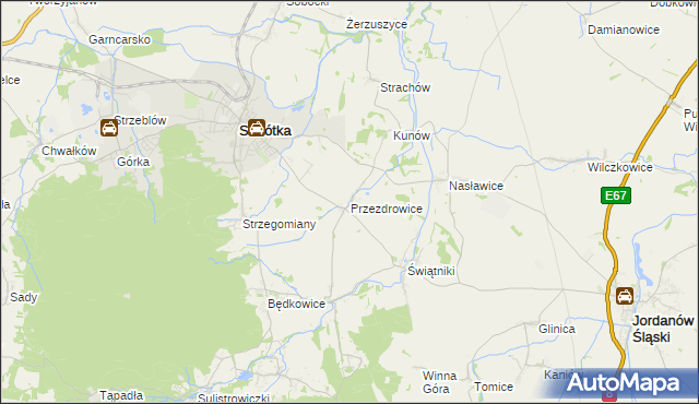 mapa Przezdrowice, Przezdrowice na mapie Targeo