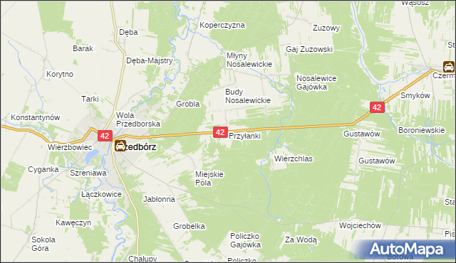 mapa Przyłanki, Przyłanki na mapie Targeo