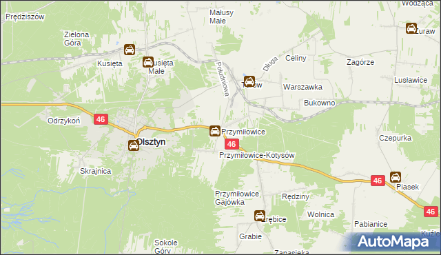 mapa Przymiłowice, Przymiłowice na mapie Targeo