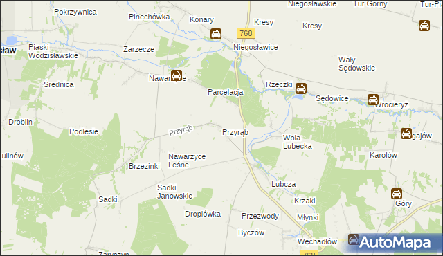 mapa Przyrąb, Przyrąb na mapie Targeo