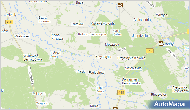 mapa Przystajnia, Przystajnia na mapie Targeo